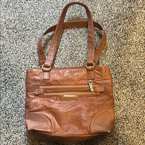 Stone Mountain Brown Leather Tote Bag